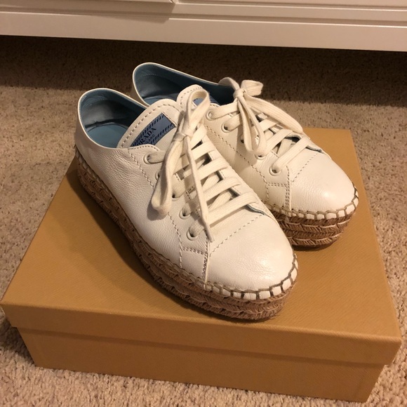prada espadrille platform sneakers